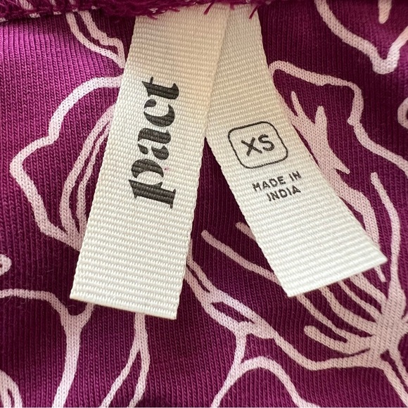 NWOT Pact Fit & Flare Midi Dress Looking Glass Floral Sangria  SZ XS - Picture 12 of 15